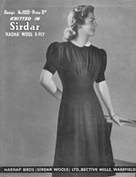 vintage sidar dress knitting pattern 1940s