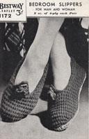vitnage ladies bedroom slippers from 1940s knitting pattern bestway 1172
