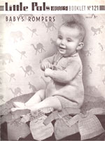 vintage baby romper knitting pattern from 1930s 