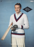 copley 1818 mens 1940s cricket jumper
