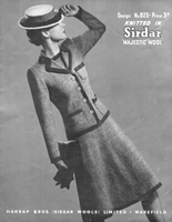 vitnage 1930s knitting patternf or ladies suit