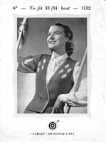 vintage ladies suit knitting pattern from 1950s