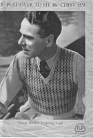 vintage 1940s fair isle mens jumper