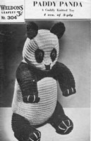 vintage pand knitting pattern 1940s
