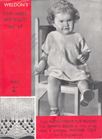 baby dress knitting pattern from 1920s