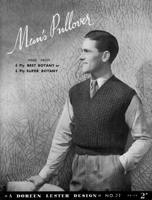vintage men's slip over knitting pattern from 1930