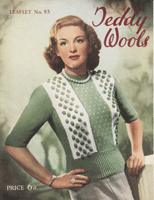 vintage ladies jumoer kniting pattern from 1940s