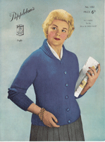 vintage ladies cardigan knitting pattern for fuller figure
