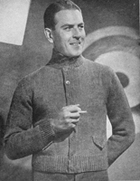 vintage military jumper knitting pattern rom 1940s