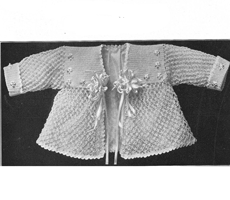vintage baby crochet jacket and bonnet 1917