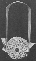 vintage crochet pattern fro cotton holder 1916