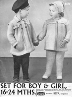 vinage coat sets for toddlers knitting pattern 1940s