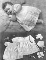 vintage 1940s dress set knitting pattern