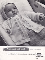 vintage pixie matinee set baby knitting pattern 1940s