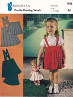 vintage childrens  girls skirt knitting pattern
