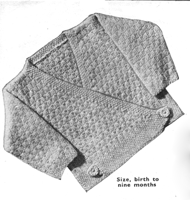 babies matinee coat knitting pattern from 1940s