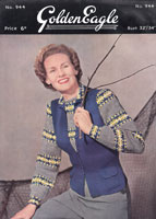 vintage ladies waistcoat and jumper knitting pattern in fair isle 1940