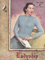 lovely twinset knitting pattern frol, late 1940s
