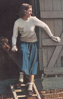 ladies fair isle knitting pattern jumper set from 1940s