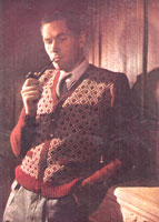 vintage fair isle cardigan knitting pattern from 1940s