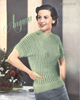 vintage ladies dolman jumper in angora from 1940s