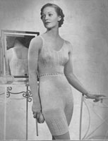 vintage ladies underwear knitting pattern from 1930s