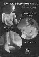 vintage ladies vest and bed jacket knitting pattern 1940s