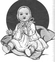 vintage 1930s baby doll knitting pattern fro dress and jacket