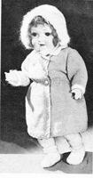 vintage doll knitting outfit from 1930s
