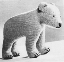 vintage polar bear knitting pattern from 1940s