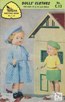 vintage dolls knitting pattern 1950s