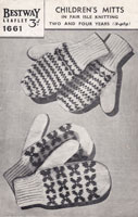 vintage baby fair mitten knitting pattern 1930s