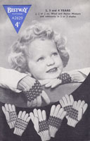 vintage bagy fair knitting pattern gloves 1940s