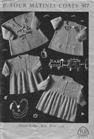 vintage matinee coat knitting pattern 1940s silver pattern 