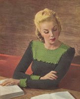 vintage ladies vintage knitting jumper pattern from 1942