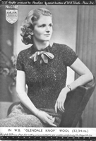 briggs ladies jumper knitting pattern from 1930s