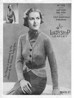 ladyship jacket knitting pattern from 1930s