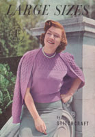 vintage ladies book with fashiond for the fuller figure knitting pattern from the 1950s