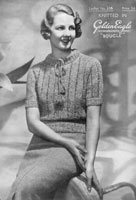 vintage ladies jumper knitting pattern form 1930s