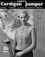 vintage ladies golfing jacket from 1930s Hema 217