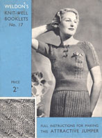 vintage ladies jumper knitting pattern from weldon 1930s weldons 17