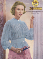 Great vintage ladies waisted bed jacket knitting pattern