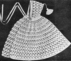 vintage knitting pattern for cape in shell stich knitting