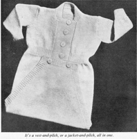 vintage all in one underwear for babies from 1940s