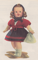 vintage French doll knitting pattern