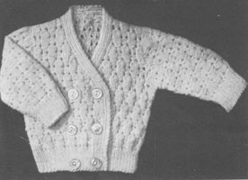 baby jacket knitting pattern from late 1940s