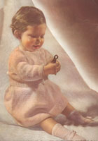 vintage knitting pattern for layette from late 1940s