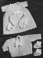 vintage baby set knitting pattern from late 1940s