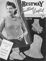 vintage ladies service knitting patterns 1940s