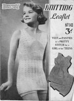 vintage girls vest knickers 1930s